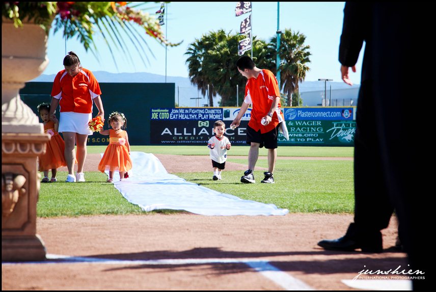 068 YoolyDarren 20575 Bay Area wedding photographer | San Jose Municipal Baseball Stadium | Yooly and Darren