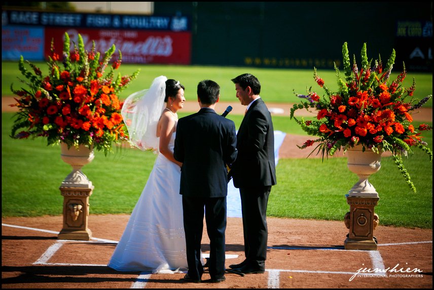 074 YoolyDarren 11606 Bay Area wedding photographer | San Jose Municipal Baseball Stadium | Yooly and Darren