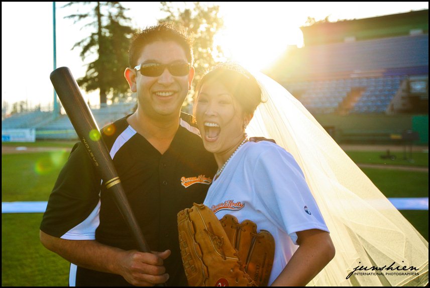 137 YoolyDarren 12230 Bay Area wedding photographer | San Jose Municipal Baseball Stadium | Yooly and Darren